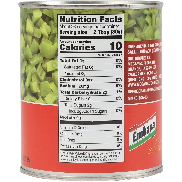 EMBASA DICED GREEN CHILES