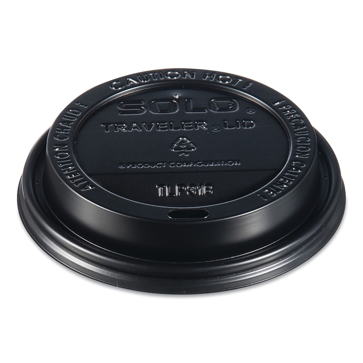 SOLO DART BLACK HOT CUP LID FOR 12-24 OZ CUPS