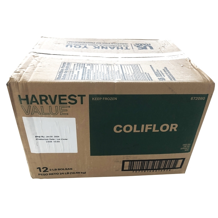 HARVEST VALUE FROZEN BLANCHED FLORRETTES CAULIFLOWER