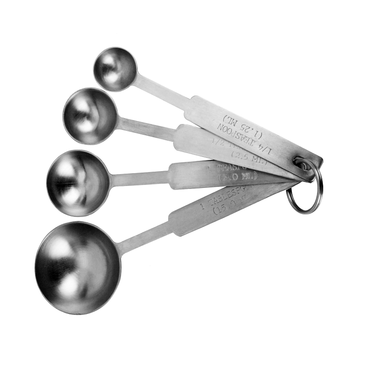 SUPERIOR / CES DELUXE STAINLESS STEEL MEASURING SPOON SET 4 PIECES