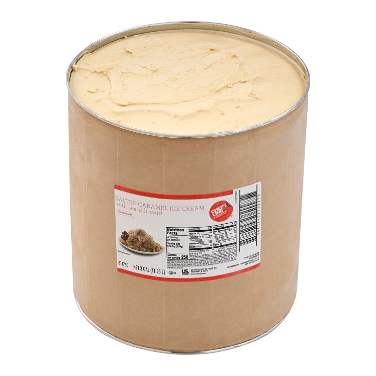 CHEF'S LINE ICE CREAM CARAMEL SALTED 15% BUTTERFAT