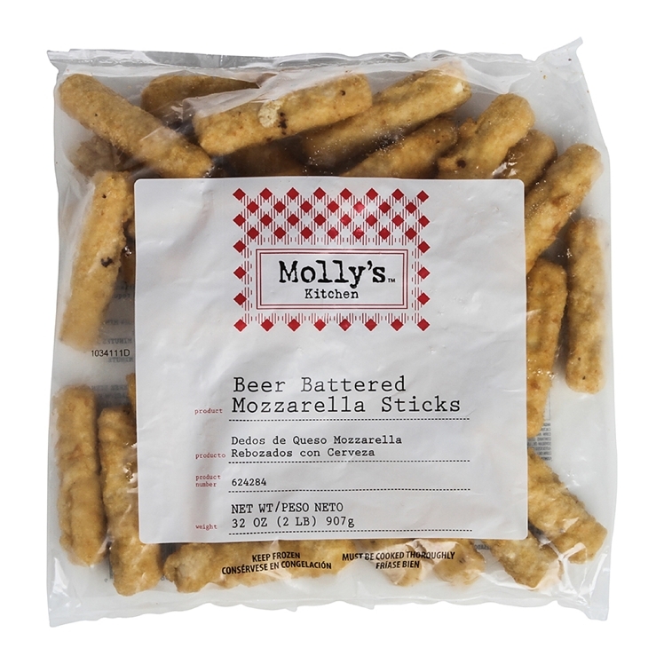 MOLLY'S KITCHEN APPETIZER MOZZARELLA CHEESE STICKS BEER BATTERED