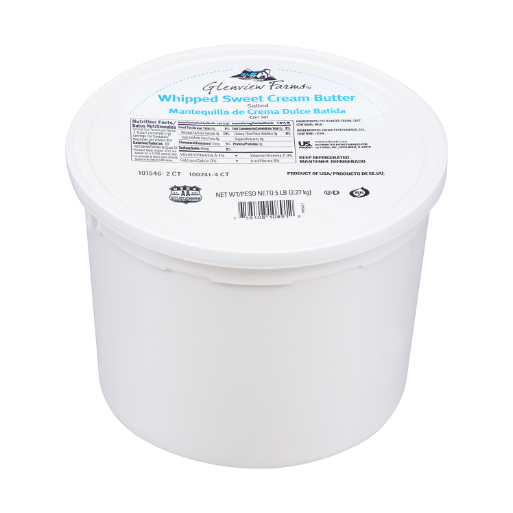GLENVIEW FARMS BUTTER WHIPPED GRADE AA SALTED TUB
