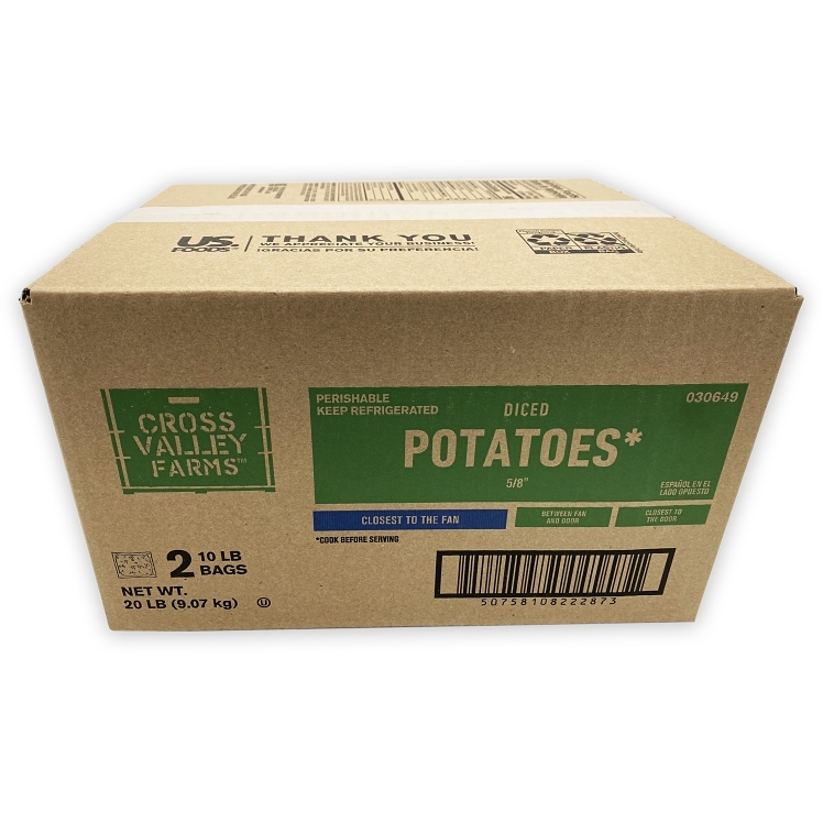 CROSS VALLEY FARMS Russet POTATO DICED SKINLESS