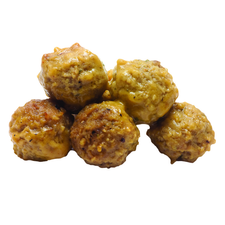 ROSELI MEATBALLS BEEF AND PORK WITH CHEESE COOKED IQF FROZEN 1 OZ