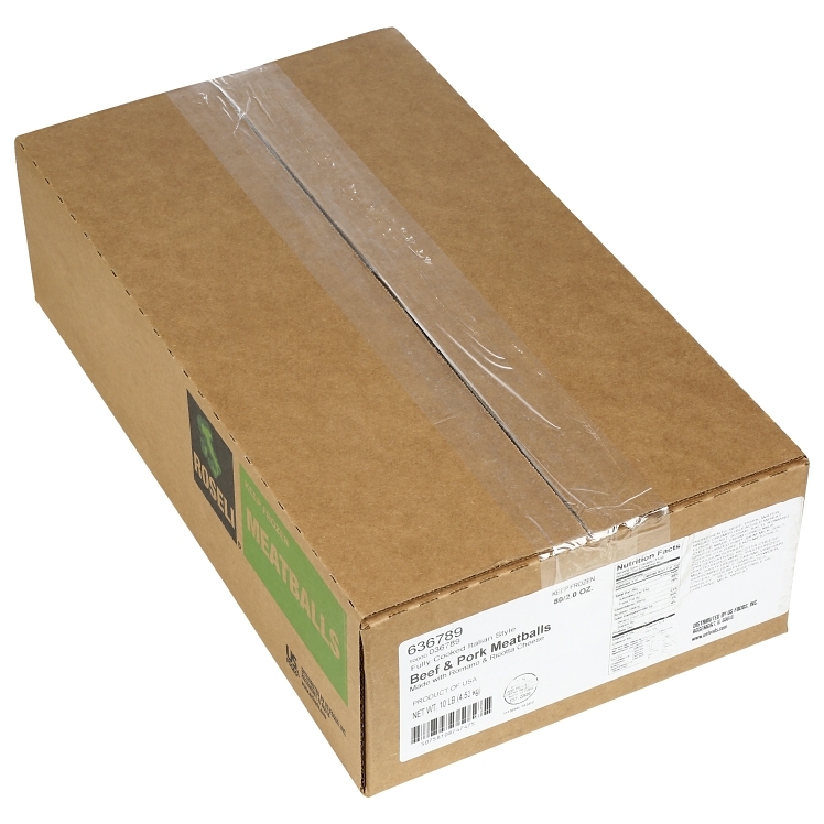 ROSELI MEATBALLS BEEF AND PORK WITH CHEESE COOKED IQF FROZEN 2 OZ