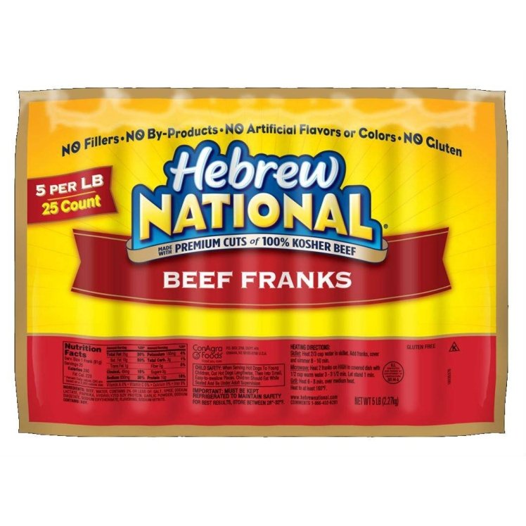 HEBREW NATIONAL BEEF FRANK 5/1