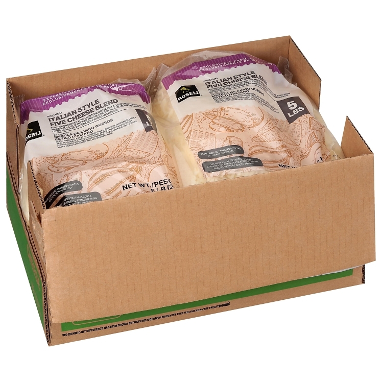 ROSELI MOZZARELLA PROVOLONE 5 BLEND CHEESE FEATHER SHREDDED