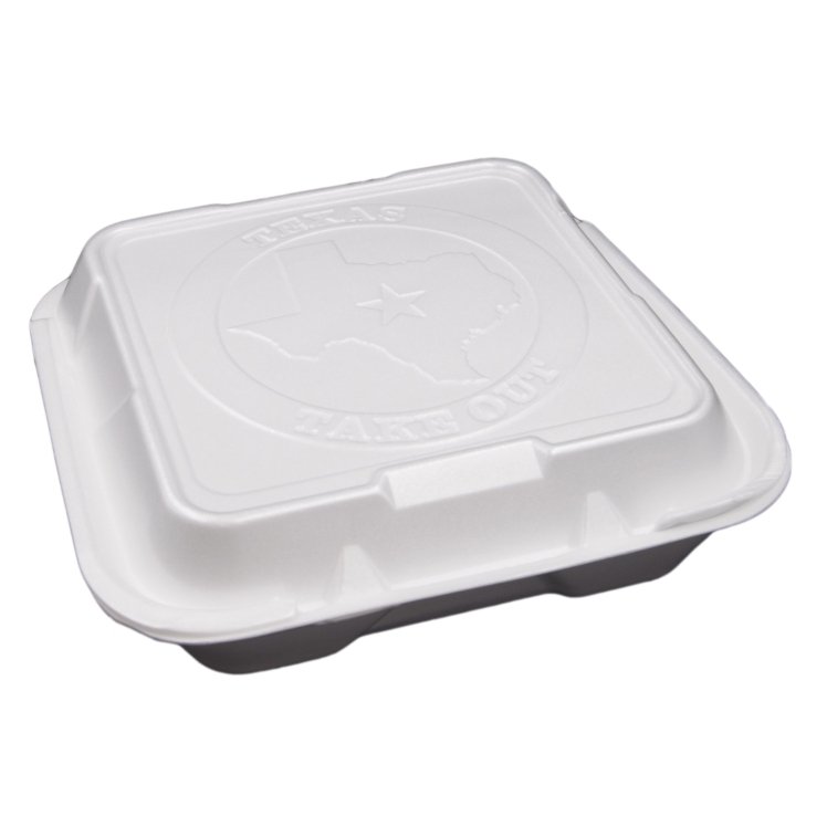 GENPAK LARGE 9X9 INCH FOAM CONTAINER 3 COMPARTMENT