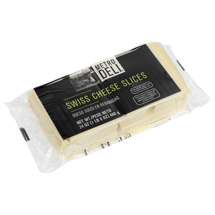 METRO DELI SWISS CHEESE .75OZ 3.5 INCH SLICES