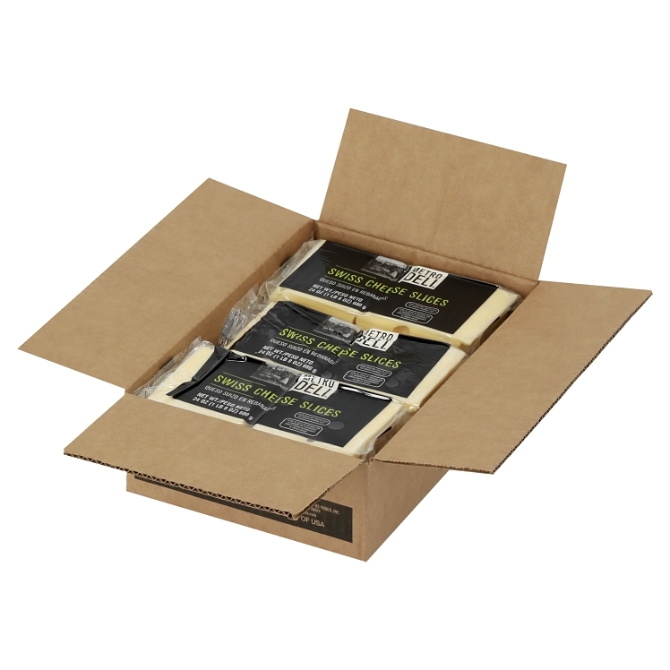 METRO DELI SWISS CHEESE .75OZ 3.5 INCH SLICES