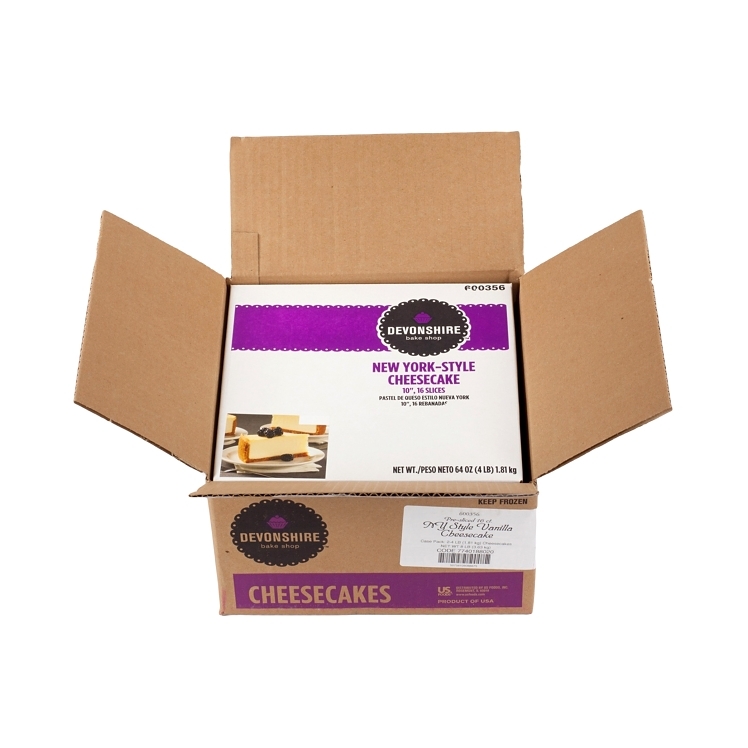 DEVONSHIRE CHEESECAKE PLAIN NEW YORK 10 INCHES 16 SLICES