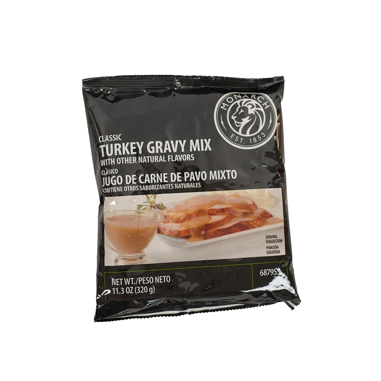 MONARCH TURKEY PHOSPHATE-FREE GRAVY MIX SHELF