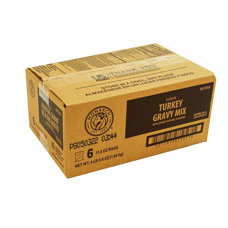 MONARCH TURKEY PHOSPHATE-FREE GRAVY MIX SHELF