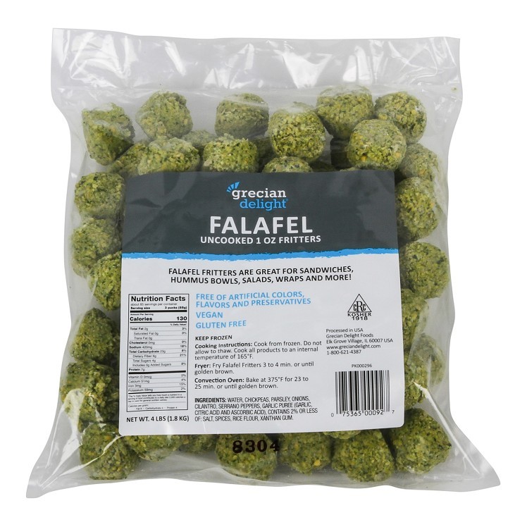 GRECIAN DELIGHT UNCOOKED FROZEN FALAFEL