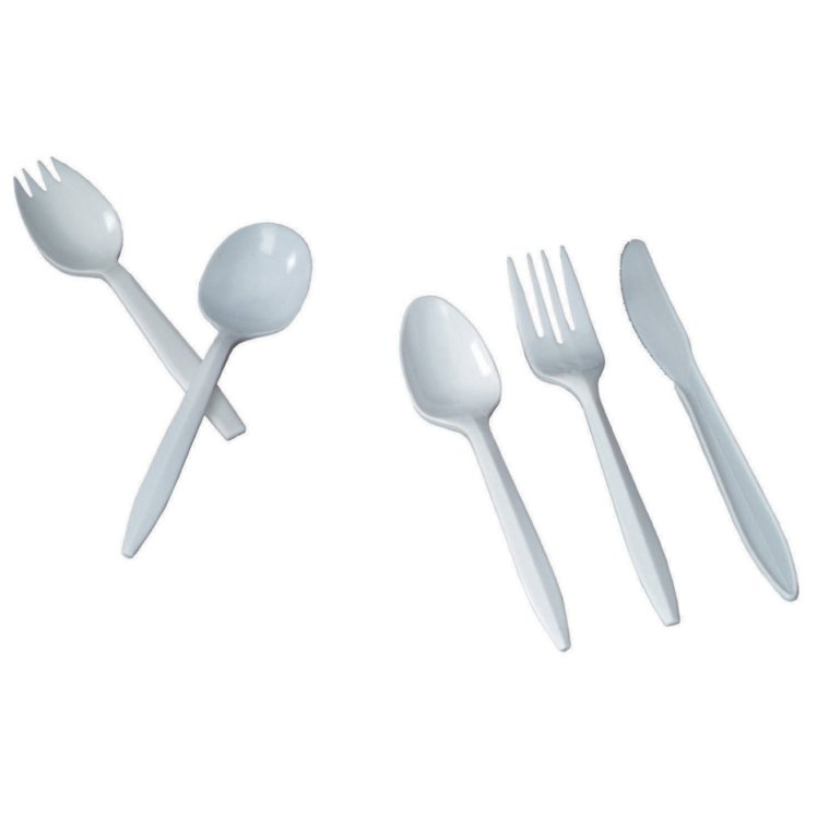 PRIME SOURCE FORK, MEDIUM WEIGHT WHITE POLYPROPYLENE BULK PLASTIC