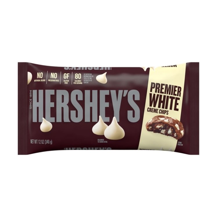 HERSHEY'S WHITE VANILLA CHOCOLATE CHIPS