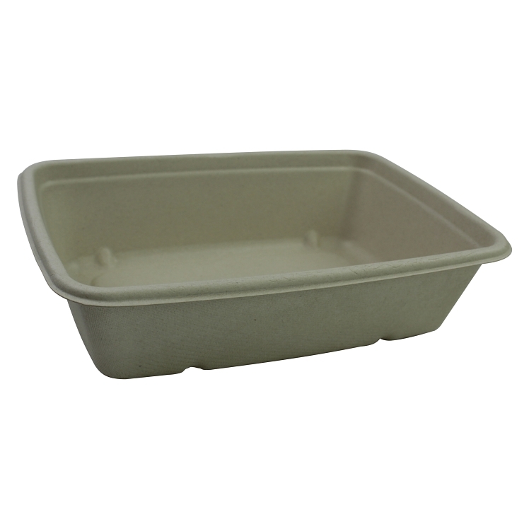 SABERT 36 OZ NATURAL RECTANGLE MOLDED FIBER CONTAINER