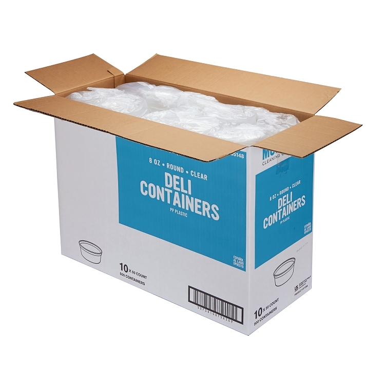 VALU PLUS CLEAR 8 OZ 1 COMPARTMENT POLYPROPYLENE DELI CONTAINER