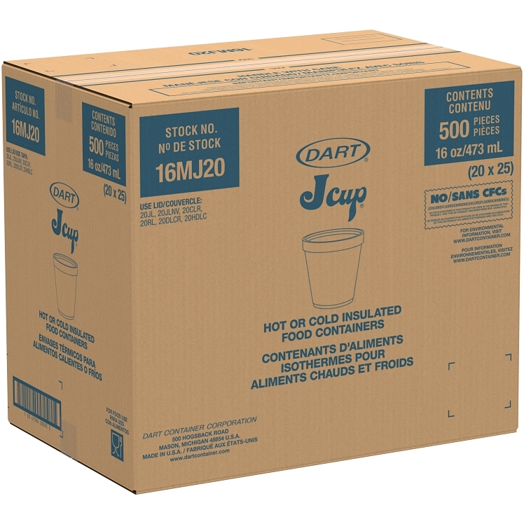 DART 16 OZ SQUAT FOAM FOOD CONTAINERS