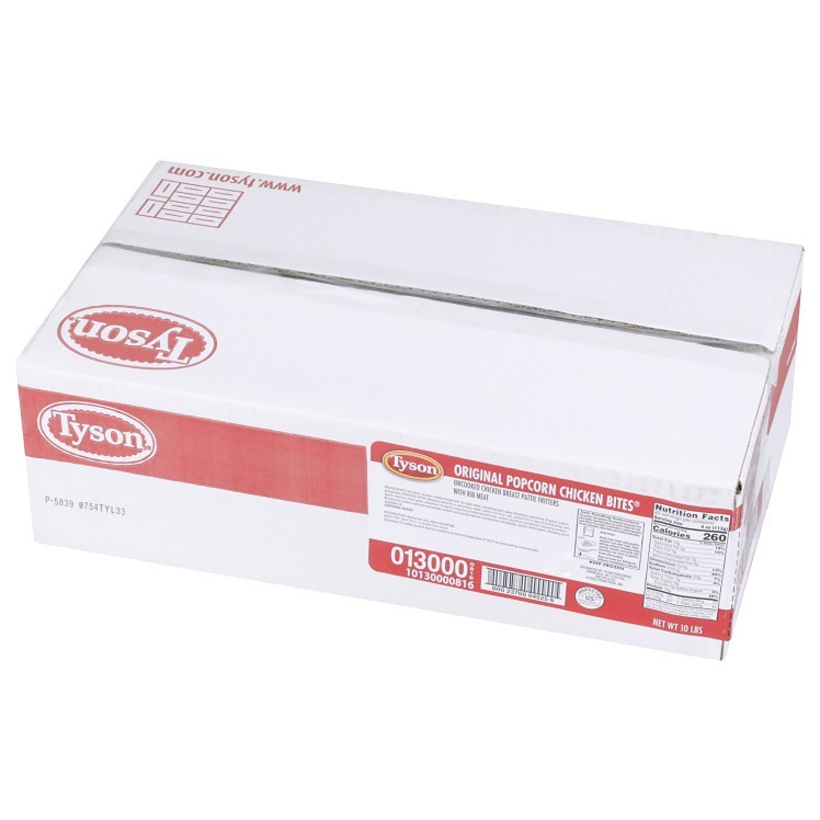 TYSON BREADED RAW POPCORN CHICKEN