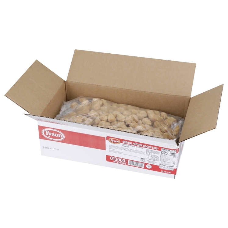 TYSON BREADED RAW POPCORN CHICKEN