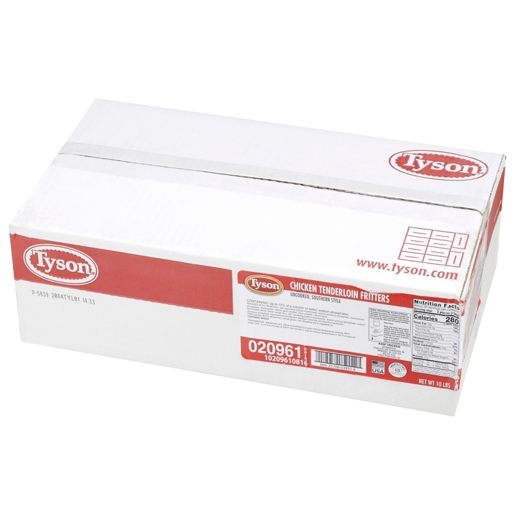 TYSON BREADED RAW CHICKEN FRITTER TENDERLOINS