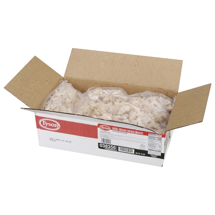 TYSON DICED COOKED CHICKEN BREAST MEAT 0.5 INCH