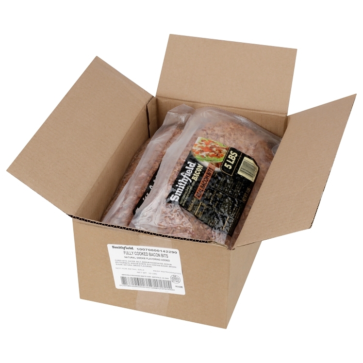 SMITHFIELD FULLY COOKED BACON 1/4 BITS 2/5LB REF