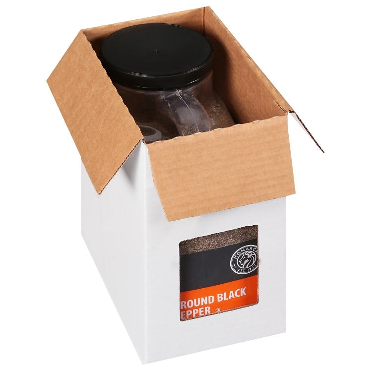 MONARCH GROUND BLACK PEPPER PLASTIC SHAKER RESTAURANT