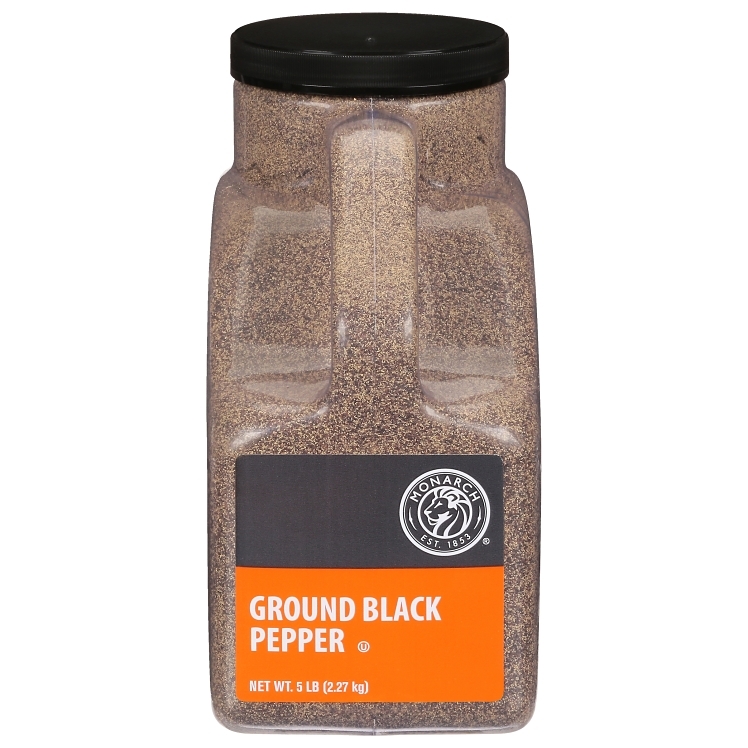 MONARCH GROUND BLACK PEPPER PLASTIC SHAKER RESTAURANT
