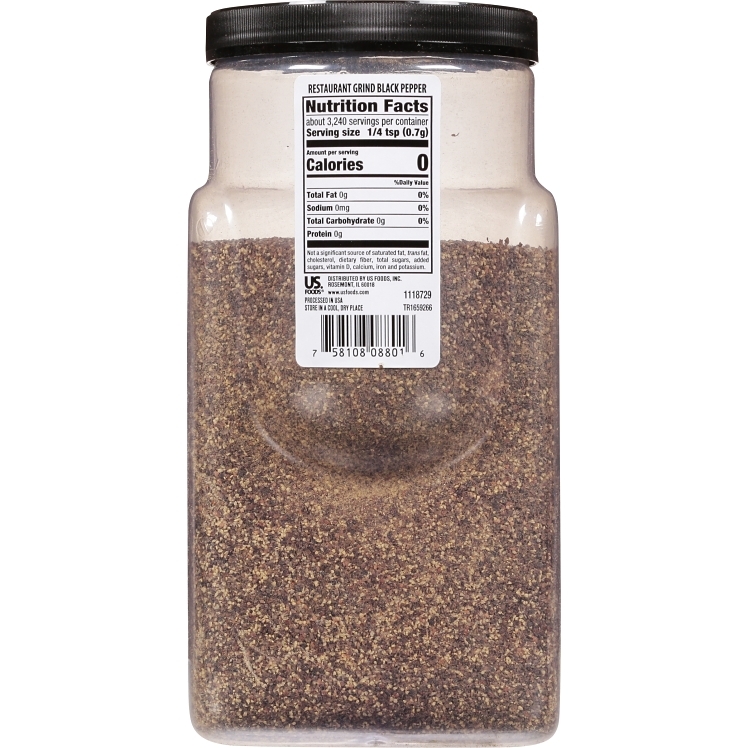 MONARCH GROUND BLACK PEPPER PLASTIC SHAKER RESTAURANT
