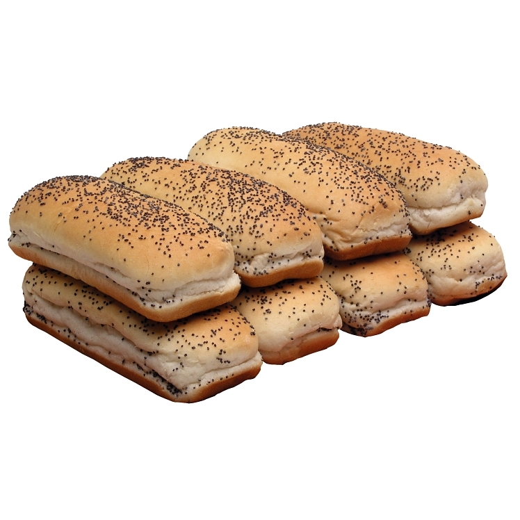 VIENNA BEEF HOT DOG BUN 5 INCHES POPPY SEED SLICED FROZEN