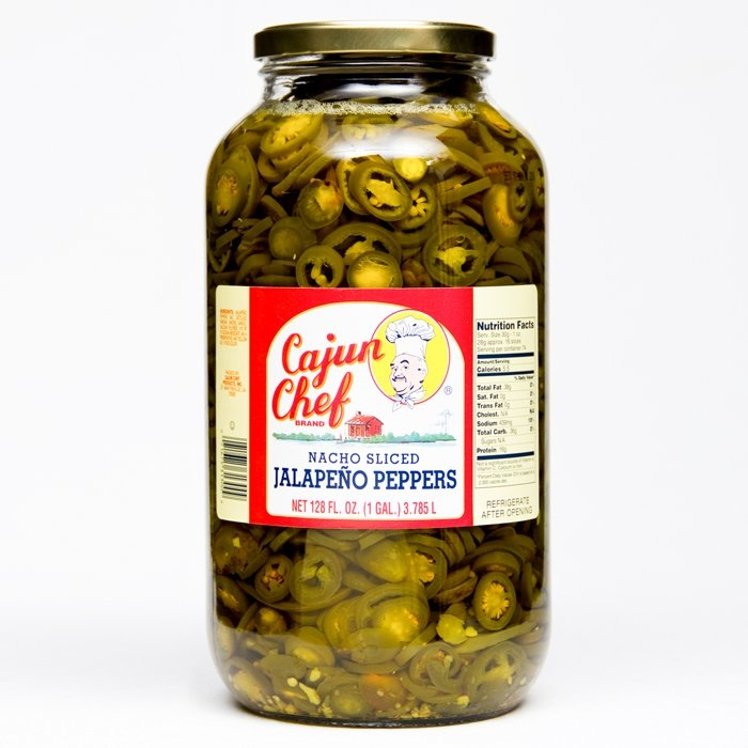 CAJUN CHEF NACHO SLICED JALAPENO PEPPER IN VINEGAR