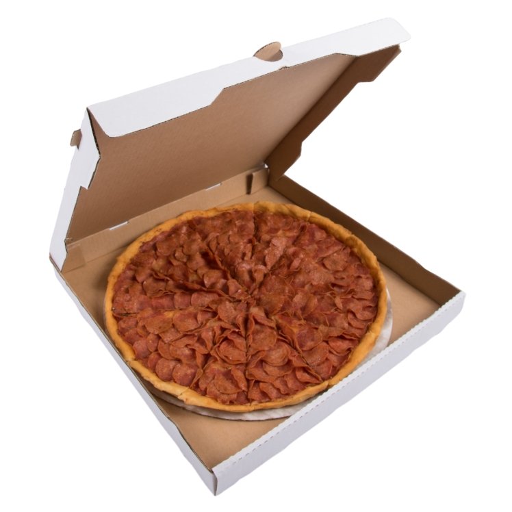 MONOGRAM 16 B-FLUTE WHITE/KRAFT 1.75 HEIGHT CORRATED PAPER BOARD PIZZA BOX