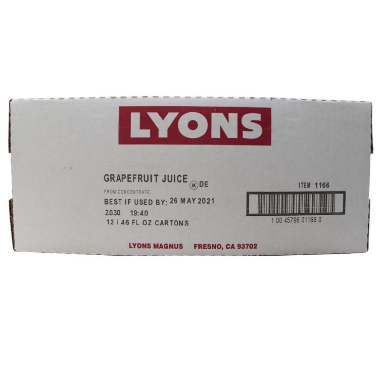 LYONS MAGNUS GRAPEFRUIT JUICE