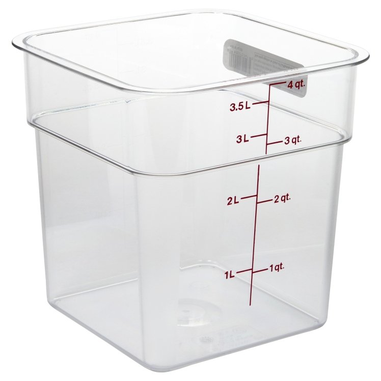 CAMBRO CONTAINER SQUARE CLEAR 4 QUART