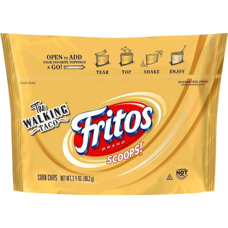 FRITOS CORN CHIPS SCOOPS TOP N GO WALKING TACO
