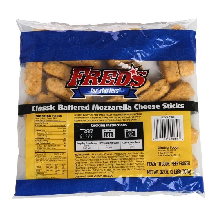 FREDS CLASSIC BATTERED MOZZARELLA CHEESE STICKS