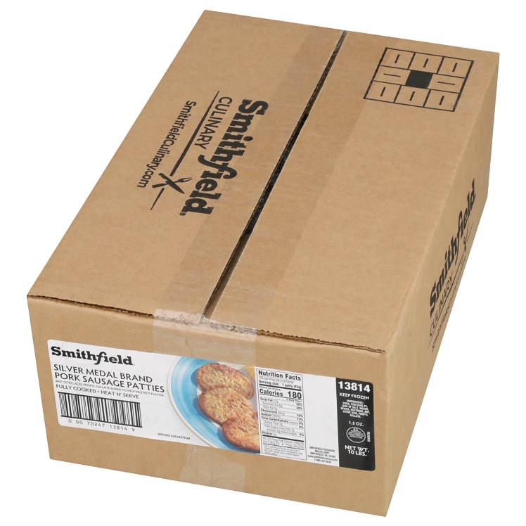 SMITHFIELD FARMLAND COOKED SILVER PORK SAUSAGE PATTIES 1.5 OZ 13814
