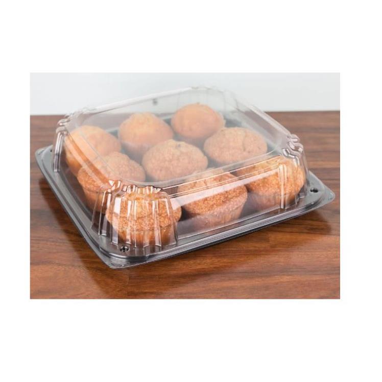SABERT 16IN ROUND PLASTIC SERVING TRAY WITH LID COMBO