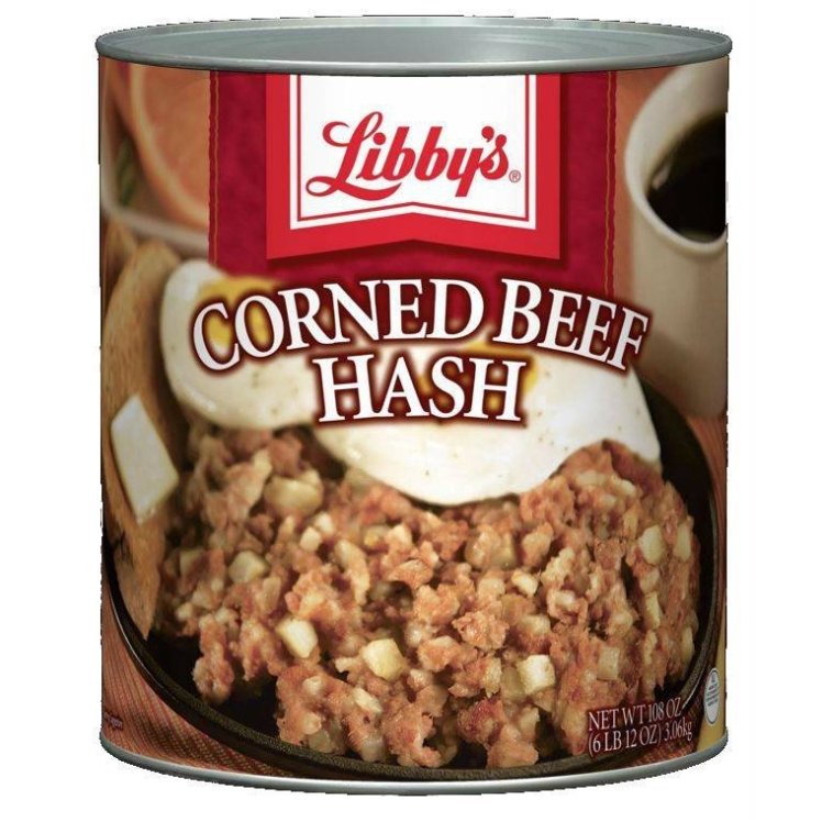 LIBBY'S MEAT & ENTREES HASH, CORNED BEEF CAN SHELF