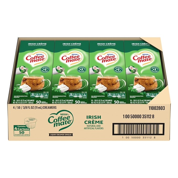 COFFEE-MATE NON-DAIRY IRISH CREAM CREAMER SHELF STABLE SINGLE SERVING