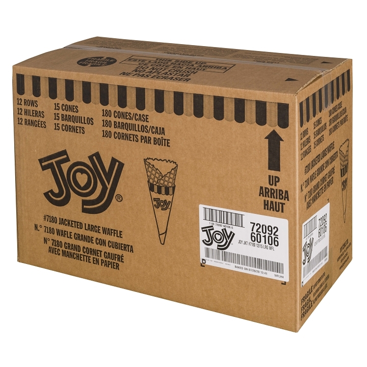 JOY WAFFLE CONES LARGE JACKETED #7180