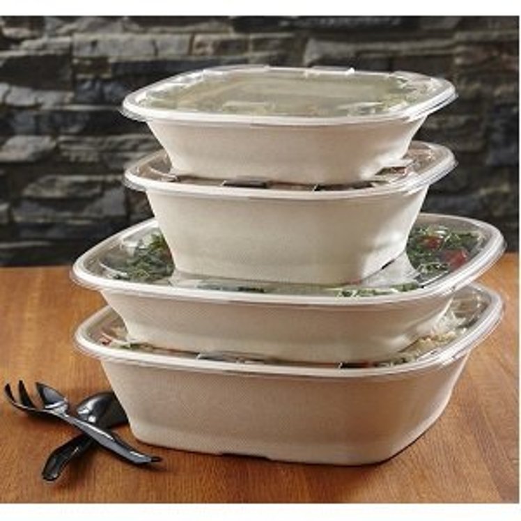 SABERT BOWL MOLDED PULP 160 OZ NATURAL SQUARE