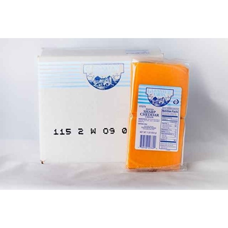 GLENVIEW FARMS SHARP CHEDDAR CHEESE SLICED 0.75 OZ