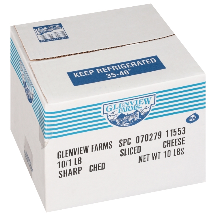 GLENVIEW FARMS SHARP CHEDDAR CHEESE SLICED 0.75 OZ