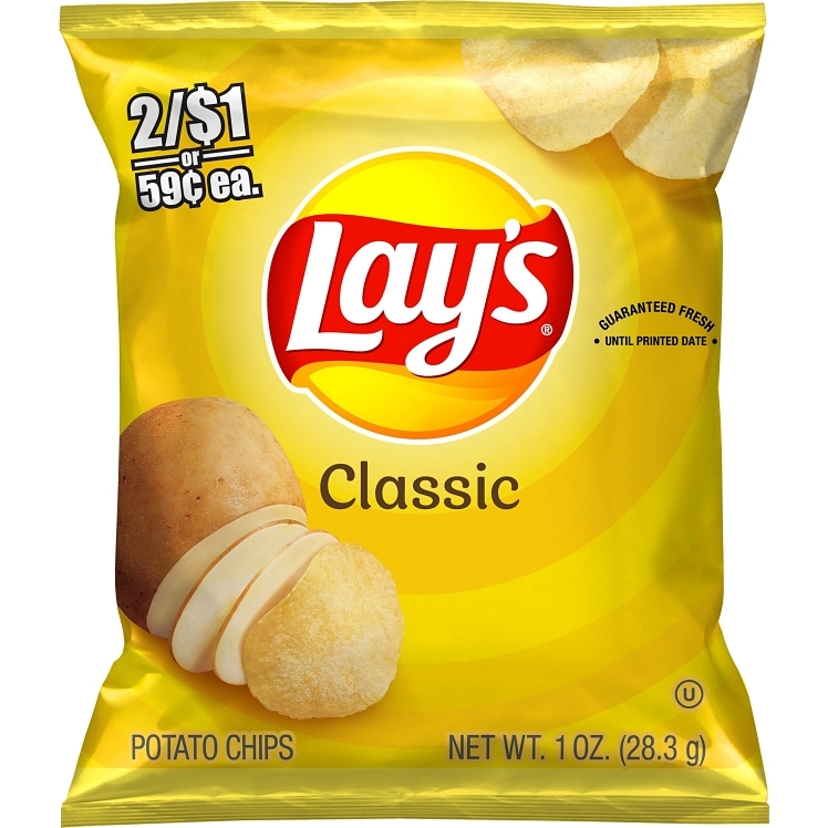 LAYS FRITO LAY CLASSIC POTATO CHIPS 1 OZ