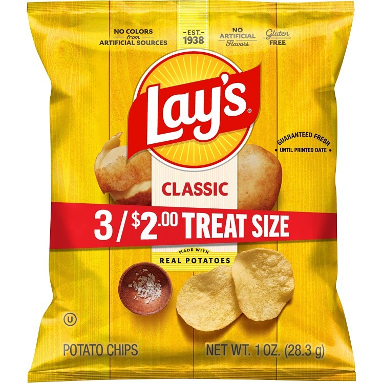 LAYS FRITO LAY CLASSIC POTATO CHIPS 1 OZ