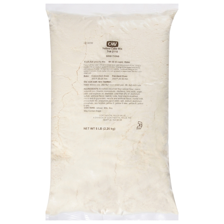 CONTINENTAL MILLS ADD WATER YELLOW CAKE MIX